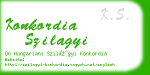 konkordia szilagyi business card